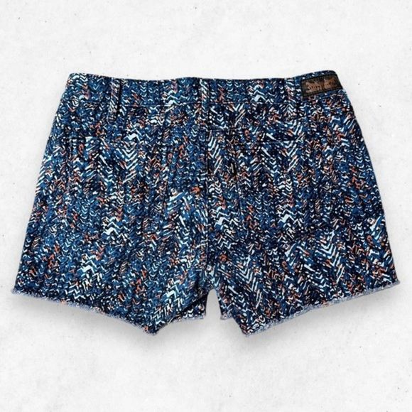 Levi’s Womens Jean Shorts Size 10 W30 Multicolored Low Rise‎ Raw Hem Cut Offs - Picture 2 of 11